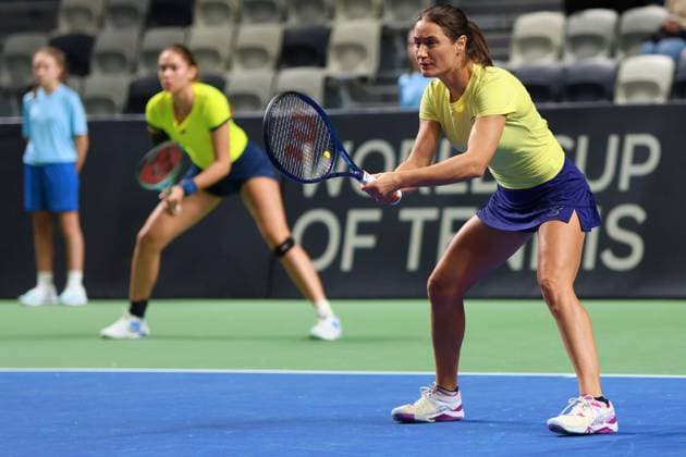 RECORD DATE NOT STATED GORZOW WIELKOPOLSKI 15.11.2025 BILLIE JEAN KING CUP MECZ RUMUNIA - NOWA ZELANDIA --- GAME ROMANIA - NEW ZEALAND NZ Monica Niculescu FOT. PIOTR KACZMAREK 400mm.pl NEWSPIX.PL --- newspix.pl 