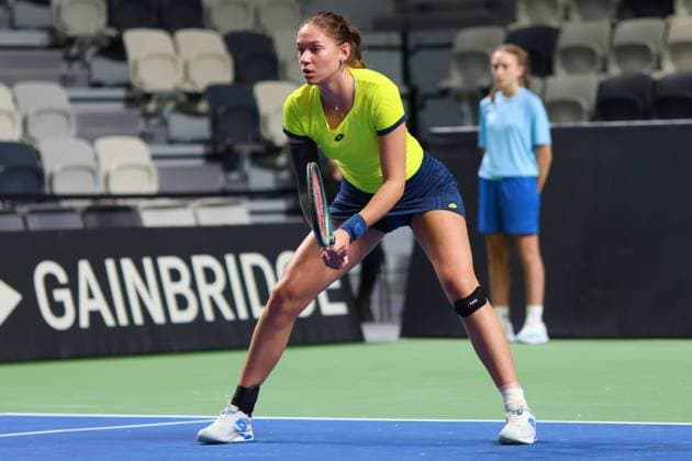 RECORD DATE NOT STATED GORZOW WIELKOPOLSKI 15.11.2025 BILLIE JEAN KING CUP MECZ RUMUNIA - NOWA ZELANDIA --- GAME ROMANIA - NEW ZEALAND NZ Mara Gae FOT. PIOTR KACZMAREK 400mm.pl NEWSPIX.PL --- newspix.pl 