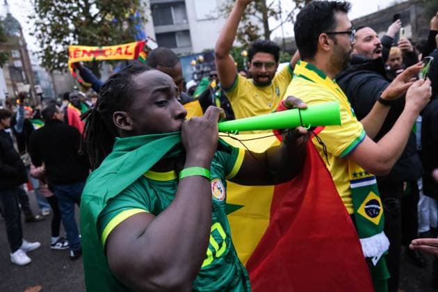 Brazil v Senegal 15 November 2025, London - International Friendly, Länderspiel, Nationalmannschaft - Brazil v Senegal - Senegal and Brazil fans - Photo: Jacques Feeney Offside. London UK Copyright: xJacquesxFeeneyx xOffsidexOffside
