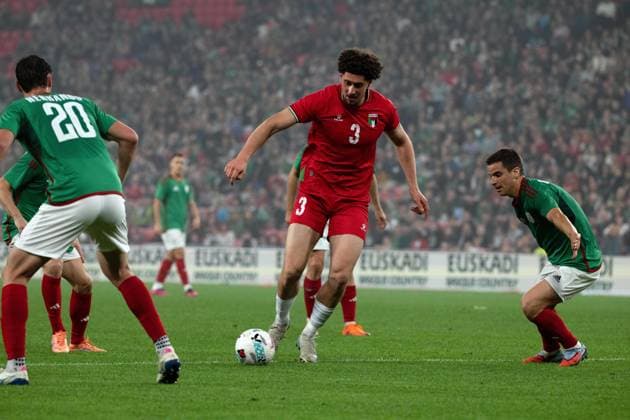 November 15, 2025, Bilbao, Basque Country, Spain: Palestine s defender Khalid Abu EL HAIJA during the friendly football match between Basque Country and Palestine at San Mames Stadium. Bilbao Spain - ZUMAd308 20251115_zsp_d308_007 Copyright: xJuanxCarlosxLucasx