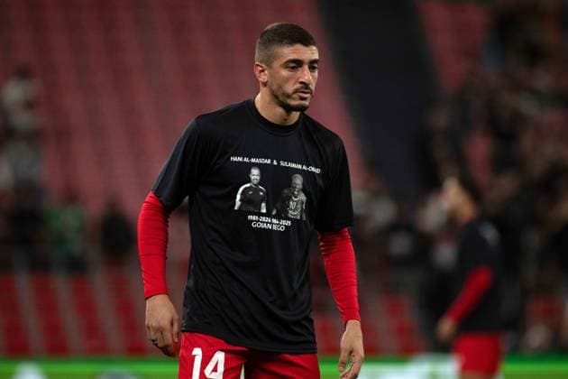 November 15, 2025, Bilbao, Basque Country, Spain: Ahmad TAHA of Palestine during the friendly football match between Basque Country and Palestine at San Mames Stadium. Bilbao Spain - ZUMAd308 20251115_zsp_d308_014 Copyright: xJuanxCarlosxLucasx