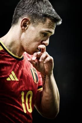 Belgium s Leandro Trossard pictured during a soccer game between Kazakhstan and Belgium s Red Devils, Saturday 15 November 2025 in Astana, Kazakhstan, qualification game 7 8 for the 2026 FIFA World Cup, WM, Weltmeisterschaft, Fussball VIRGINIExLEFOUR  x141890118x