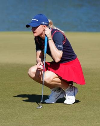 BELLEAIR, FL - NOVEMBER 15: LPGA, Golf Damen golfer Charley Hull putts on the 9th hole during the third round of The Annika driven by Gainbridge at Pelican on November 15, 2025, at the Pelican Golf Club in Belleair, Florida. (Photo by Brian Spurlock Icon Sportswire). GOLF: NOV 15 LPGA The ANNIKA EDITORIAL USE ONLY Icon251115118