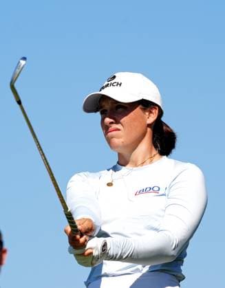 BELLEAIR, FL - NOVEMBER 15: LPGA, Golf Damen golfer Albane Valenzuela plays a tee shot on the 9th hole during the third round of The Annika driven by Gainbridge at Pelican on November 15, 2025, at the Pelican Golf Club in Belleair, Florida. (Photo by Brian Spurlock Icon Sportswire). GOLF: NOV 15 LPGA The ANNIKA EDITORIAL USE ONLY Icon251115149