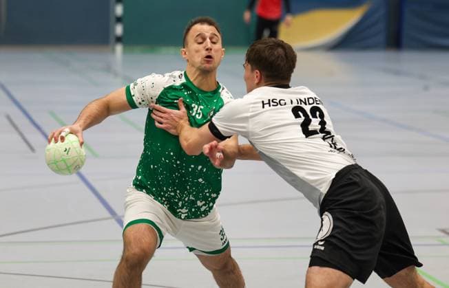 Handball - OL Hessen - HSG Goldstein Schwanheim - HSG Linden - 15.11.25, Jankovic, Nikola (Goldstein), Höhn, Jakob (Linden), -