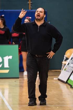 15.11.2025, xovx, Basketball Regionalliga Südwest, Lich Basketball - MTV Stuttgart Trainer Anestis Fesatidis (MTV Stuttgart), Freisteller Lich Sporthalle Dietrich-Bonhoeffer-S Hessen Deutschland (DE)