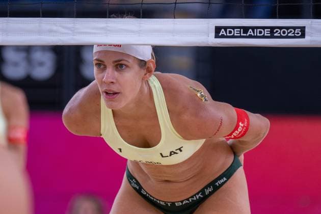 RECORD DATE NOT STATED Beach volleyball, Beachvolleyball World Championships Adelaide, Australia 16.11.2025 ADELAIDE, AUSTRALIA - NOVEMBER 16: Tina Graudina (Player 1, LAT) during the Beach Volleyball World Championships at Adelaide on November 16, 2025 in Adelaide, Australia. Copyright: xBEAUTIFULxSPORTS PeterxWeberx