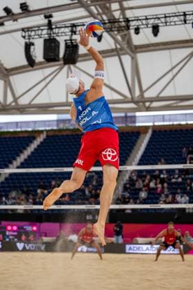 RECORD DATE NOT STATED Beach volleyball, Beachvolleyball World Championships Adelaide, Australia 16.11.2025 ADELAIDE, AUSTRALIA - NOVEMBER 16: Anders Berntsen Mol (Player 1, NOR) during the Beach Volleyball World Championships at Adelaide on November 16, 2025 in Adelaide, Australia. Copyright: xBEAUTIFULxSPORTS PeterxWeberx