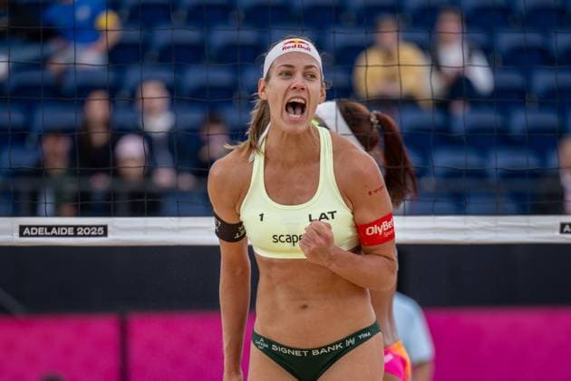 RECORD DATE NOT STATED Beach volleyball, Beachvolleyball World Championships Adelaide, Australia 16.11.2025 ADELAIDE, AUSTRALIA - NOVEMBER 16: Tina Graudina (Player 1, LAT) during the Beach Volleyball World Championships at Adelaide on November 16, 2025 in Adelaide, Australia. Copyright: xBEAUTIFULxSPORTS PeterxWeberx