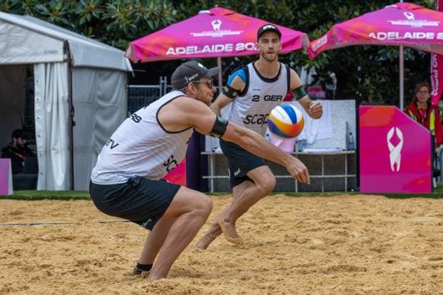 RECORD DATE NOT STATED Beach volleyball, Beachvolleyball World Championships Adelaide, Australia 16.11.2025 ADELAIDE, AUSTRALIA - NOVEMBER 16: Nils Ehlers (Player 1 GER), Clemens Wickler (Player 2 GER) during the Beach Volleyball World Championships at Adelaide on November 16, 2025 in Adelaide, Australia. Copyright: xBEAUTIFULxSPORTS PeterxWeberx