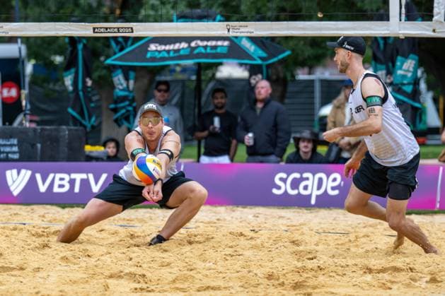 RECORD DATE NOT STATED Beach volleyball, Beachvolleyball World Championships Adelaide, Australia 16.11.2025 ADELAIDE, AUSTRALIA - NOVEMBER 16: Nils Ehlers (Player 1 GER), Clemens Wickler (Player 2 GER) during the Beach Volleyball World Championships at Adelaide on November 16, 2025 in Adelaide, Australia. Copyright: xBEAUTIFULxSPORTS PeterxWeberx