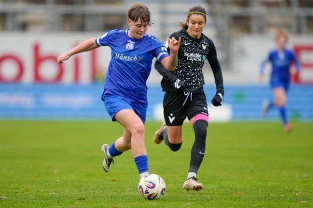 16.11.2025, Hänsch-Arena, Meppen, GER, 2. Bundesliga, Frauen: SV Meppen vs Viktoria Berlin, Lea Mauly (SV Meppen 19) DFL REGULATIONS PROHIBIT ANY USE OF PHOTOGRAPHS AS IMAGE SEQUENCES AND OR QUASI-VIDEO. Meppen Niedersachsen Deutschland Hänsch-Arena