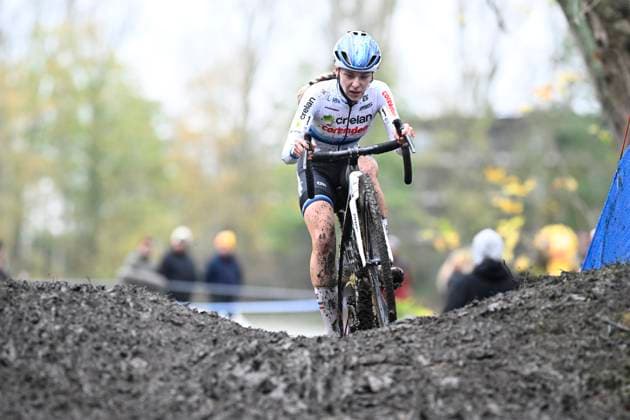 X2O Badkamers Trofee 2025-2026 Hamme HAMME, BELGIUM - NOVEMBER 16 : Van Der Heijden Inge of Crelan - Corendon during the 3rd leg of the Flandriencross X2O Badkamers Trofee 2025-2026 a cyclocross race for Women Elite on November 16, 2025 in Hamme, Belgium, 16 11 2025 ( Hamme Belgium  Copyright: xPeterxDexVoechtx