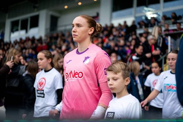 Laura Dick (TSG Hoffenheim, 01), GER, TSG 1899 Hoffenheim vs Eintracht Frankfurt, Fussball Frauen DFB Pokal, Achtelfinale, Saison 2025 2026, 16.11.2025 DFB regulations prohibit any use of photographs as image sequences and or quasi-video GER, TSG 1899 Hoffenheim vs Eintracht Frankfurt, Fussball Frauen DFB Pokal, Achtelfinale, Saison 2025 2026, 16.11.2025 Hoffenheim Copyright: xEibner-Pressefoto Memmlerx EP_MMR