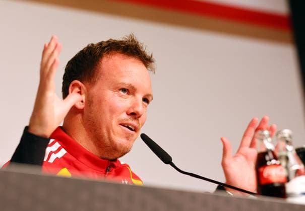 Deutschland - Slowakei Pressekonferenz Leipzig, 16.11.2025, Matchday -1, Red Bull Arena, Pressekonferenz zur WM Qualifikation BR Deutschland vs. Slowakei am 17.11.2025 , Im Bild: DFB Bundestrainer Julian Nagelsmann (Deutschland) ,