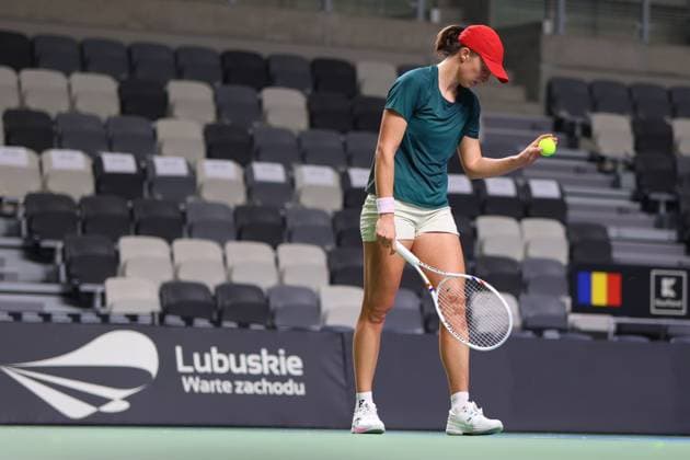 RECORD DATE NOT STATED GORZOW WIELKOPOLSKI 16.11.2025 BILLIE JEAN KING CUP MECZ POLSKA - RUMUNIA --- GAME POLAND - ROMANIA NZ IGA SWIATEK FOT. PIOTR KACZMAREK 400mm.pl NEWSPIX.PL --- newspix.pl 