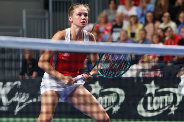 GORZOW WIELKOPOLSKI 16.11.2025 BILLIE JEAN KING CUP MECZ POLSKA - RUMUNIA --- GAME POLAND - ROMANIA NZ Linda Klimovicova FOT. PIOTR KACZMAREK 400mm.pl NEWSPIX.PL --- newspix.pl 