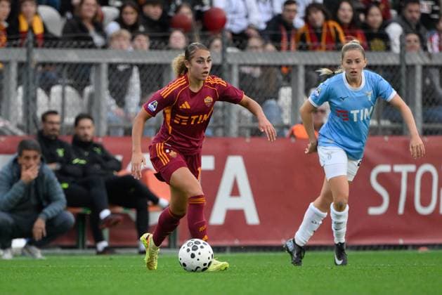 AS Roma s Alayah Sophia Pilgrim during the Italian Football Championship League A Women 2025 2026 match between AS Roma vs SS Lazio at the Tre Fontane stadium on 16 November 2025.  Copyright: xFabrizioxCorradetti IPAxSportx xipa-agency.netx xx IPA_68024090 IPA_Agency_IPA68024090