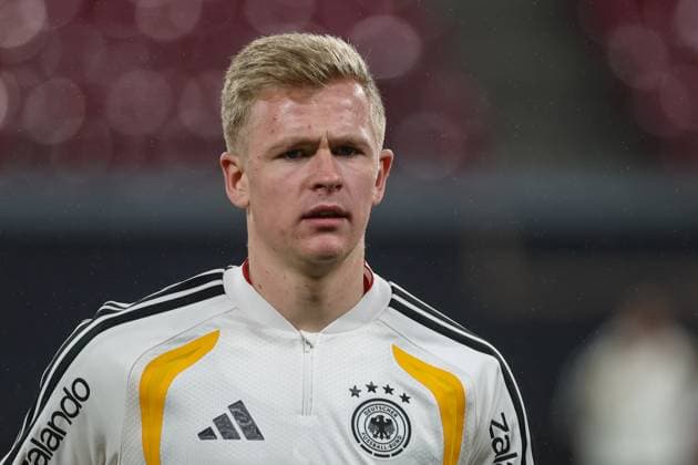 UEFA European Qualifiers - WM Qualifikation - 25 26 - Abschluss Training vor Deutschland - Slowakei am 16.11.2025 in der Red Bull Arena in Leipzig Jonathan Burkardt (Deutschland 10)