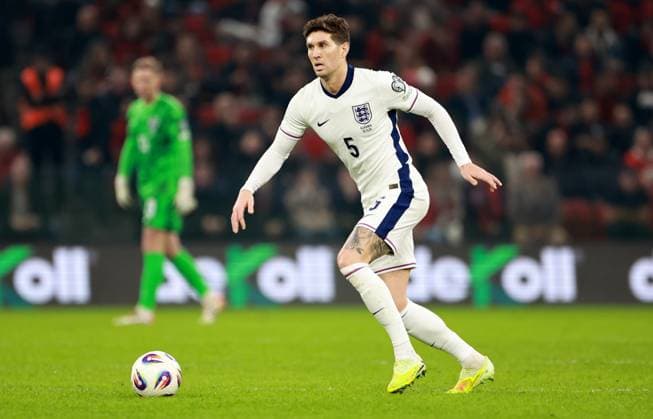 John Stones of England. Albania v England, FIFA 2026 World Cup Qualifying, Group K, Football, Arena Kombetare, Tirana, Albania - 16 Nov 2025Tirana Arena Kombetare Albania EDITORIAL USE ONLY No use with unauthorised audio, video, data, fixture lists, club league logos or live services. Online in-match use limited to 120 images, no video emulation. No use in betting, games or single club league player publications.  Copyright: xNikolaxKrstic Shutterstockx 15786244ac