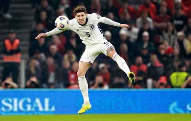 John Stones of England. Albania v England, FIFA 2026 World Cup Qualifying, Group K, Football, Arena Kombetare, Tirana, Albania - 16 Nov 2025Tirana Arena Kombetare Albania EDITORIAL USE ONLY No use with unauthorised audio, video, data, fixture lists, club league logos or live services. Online in-match use limited to 120 images, no video emulation. No use in betting, games or single club league player publications.  Copyright: xNikolaxKrstic Shutterstockx 15786244y