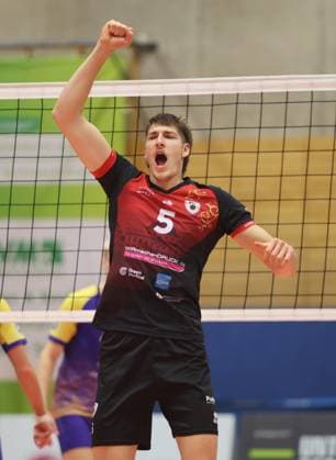 Ludwigsburg , Volleyball Bundesliga , Barock Volleys MTV Ludwigsburg vs. cerebricks VOLLEY GOATS Mitteldeutschland , Jan Huber ( Lubu )