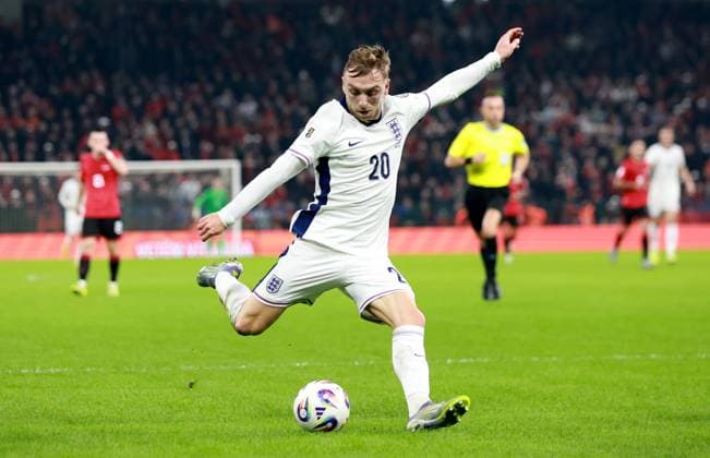 Jarrod Bowen of England. Albania v England, FIFA 2026 World Cup Qualifying, Group K, Football, Arena Kombetare, Tirana, Albania - 16 Nov 2025Tirana Arena Kombetare Albania EDITORIAL USE ONLY No use with unauthorised audio, video, data, fixture lists, club league logos or live services. Online in-match use limited to 120 images, no video emulation. No use in betting, games or single club league player publications.  Copyright: xNikolaxKrstic Shutterstockx 15786244bq