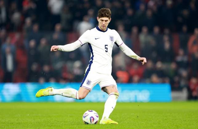John Stones of England. Albania v England, FIFA 2026 World Cup Qualifying, Group K, Football, Arena Kombetare, Tirana, Albania - 16 Nov 2025Tirana Arena Kombetare Albania EDITORIAL USE ONLY No use with unauthorised audio, video, data, fixture lists, club league logos or live services. Online in-match use limited to 120 images, no video emulation. No use in betting, games or single club league player publications.  Copyright: xNikolaxKrstic Shutterstockx 15786244bz