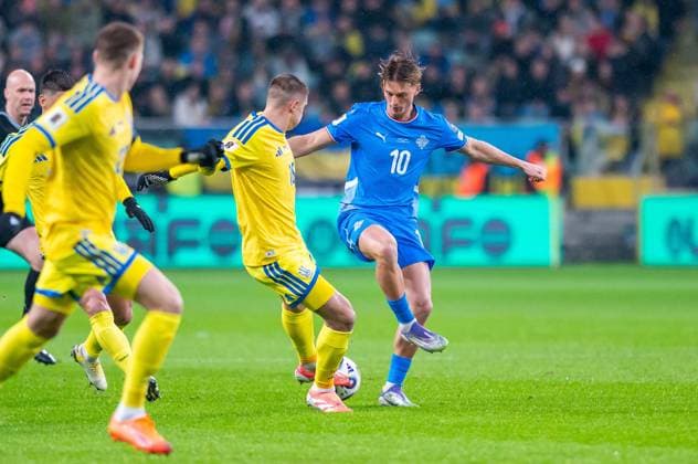 2025.11.16 Warszawa pilka nozna Kwalifikacje Mistrzostw Swiata 2026 Ukraina - Islandia N z Brynjolfur Willumsson Foto Gleb Soboliev PressFocus 2025.11.16 Warszawa Football - FIFA World Cup, WM, Weltmeisterschaft, Fussball 2026 Qualifying round Ukraine - Island Brynjolfur Willumsson Credit: Gleb Soboliev PressFocus NEWSPIX.PL --- newspix.pl 