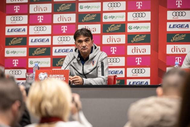 press conference, PK, Pressekonferenz of Croatia National Football Team Head coach Zlatko Dalic speaks during the press conference on November 16, 2025 in Podgorica, Montenegro, ahead of the FIFA World Cup, WM, Weltmeisterschaft, Fussball 2026 qualifier match against Montenegro. The football match between Croatia and Montenegro is on November 17.  StefanxIvanovic PIXSELL
