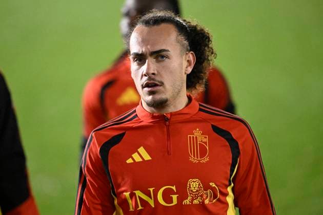 Belgium v Liechtenstein - FIFA World Cup, WM, Weltmeisterschaft, Fussball 2026 UEFA Qualifier - Media Activities 16 11 2025 ILIEGE, BELGIUM - NOVEMBER 16 : Theate Arthur defender of Belgium pictured during a training session of the Belgian National Football team prior to the FIFA World Cup 2026 European Qualifiers match between Belgium and Liechtenstein on November 16, 2025 in Liege, Belgium, 16 11 2025 Liege Belgium  Copyright: xTomasxSiskx