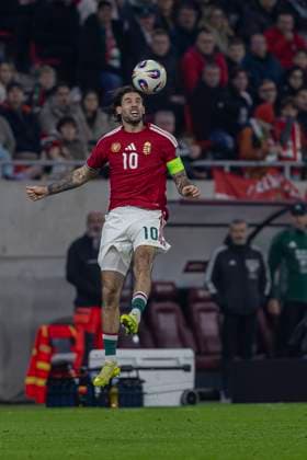 Hungary v Republic of Ireland - FIFA World Cup, WM, Weltmeisterschaft, Fussball 2026 Qualifier Dominik Szoboszlai of Hungary plays during the FIFA 2026 World Cup Qualifiers match at Puskas Arena in Budapest, Hungary, on November 16, 2025. Budapest Hungary  Copyright: xRobertxSzaniszlox originalFilename:szaniszlo-notitle251116_npdWp.jpg