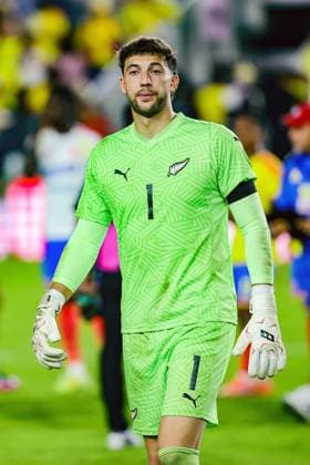 Goalkeeper Max Crocombe of New Zealand after the match, New Zealand All Whites v Colombia, international football friendly match at Chase Stadium, Florida, USA on Saturday 15 November 2025. Photo: Carl Kafka Florida USA Copyright: xx