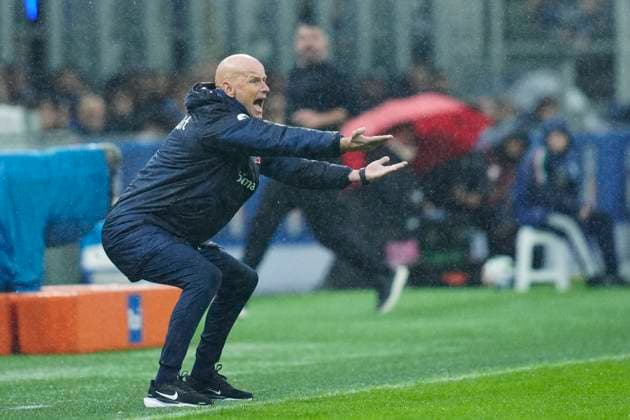Head Coach Stale Solbakken (Norway) yells, FIFA World Cup, WM, Weltmeisterschaft, Fussball 2026 Qualifier, Italy v Norway, San Siro Stadium, November 16, 2025, Milan, Italy.