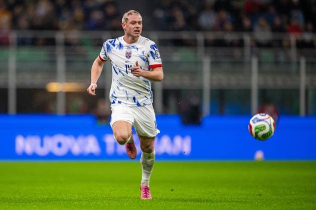 251116 Julian Ryerson of Norway during the FIFA World Cup, WM, Weltmeisterschaft, Fussball Qualifier football match between Italy and Norway on November 16, 2025 in Milan. Photo: Vegard Grott BILDBYRAN kod VG VG0836 bbeng fotball football soccer fotboll fifa world cup qualifiers european qualifiers 2026 uefa world cup qualifiers vm-kvalifisering vm kvalik vm kval norge norway italien italia italy milano Copyright: VEGARDxGRoTT BB251116VG090