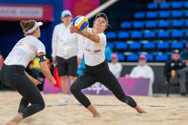RECORD DATE NOT STATED Beach volleyball, Beachvolleyball World Championships Adelaide, Australia 17.11.2025 ADELAIDE, AUSTRALIA - NOVEMBER 17: Svenja Müller (Player 1 - GER) during the Beach Volleyball World Championships at Adelaide on November 17, 2025 in Adelaide, Australia. Copyright: xBEAUTIFULxSPORTS PeterxWeberx