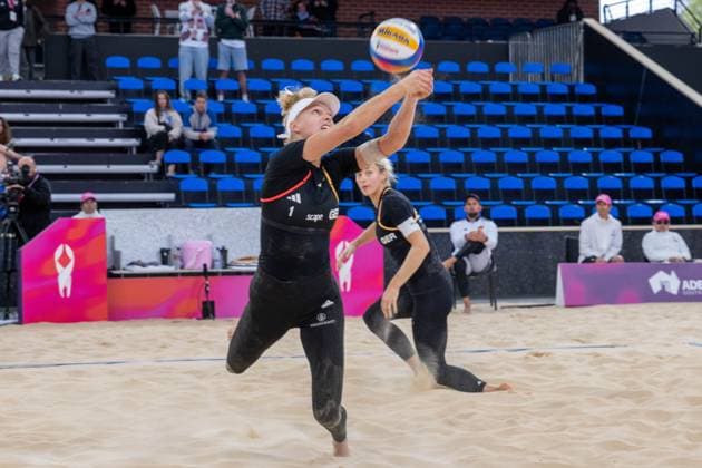RECORD DATE NOT STATED ADELAIDE, AUSTRALIA - NOVEMBER 17: Linda Bock (Player 1 - GER) during the Beach volleyball, Beachvolleyball World Championships at Adelaide on November 17, 2025 in Adelaide, Australia. Australia Copyright: xBEAUTIFULxSPORTS PeterxWeberx