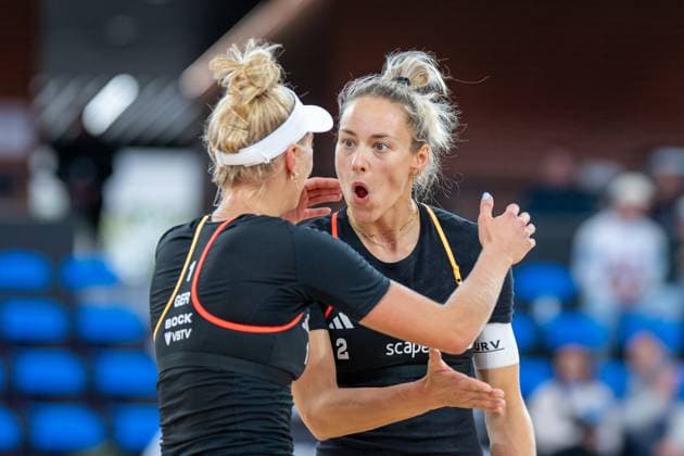 RECORD DATE NOT STATED ADELAIDE, AUSTRALIA - NOVEMBER 17: Louisa Lippmann (Player 2 - GER), Linda Bock (Player 1 - GER) during the Beach volleyball, Beachvolleyball World Championships at Adelaide on November 17, 2025 in Adelaide, Australia. Australia Copyright: xBEAUTIFULxSPORTS PeterxWeberx