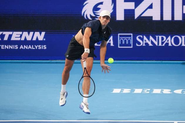 Alexander DONSKI (BUL) during ATP, Tennis Herren Challenger Bergamo, International Tennis match in Bergamo, Italy, November 17 2025  Copyright: xRobertaxCorradin IPAxSportx xipa-agency.netx xx IPA_68054943 IPA_Agency_IPA68054943