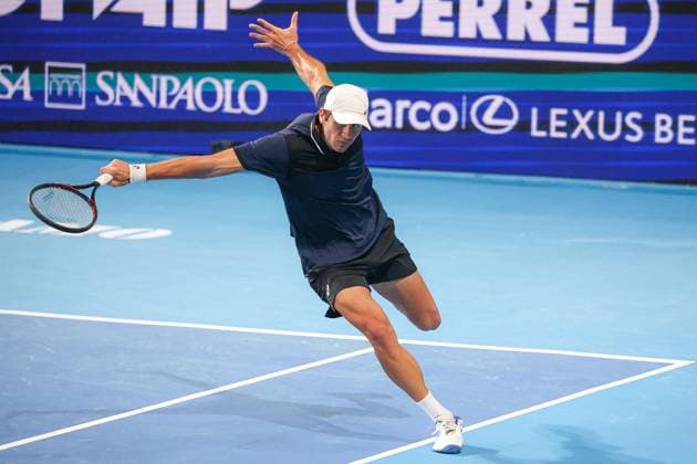 Alexander DONSKI (BUL) during ATP, Tennis Herren Challenger Bergamo, International Tennis match in Bergamo, Italy, November 17 2025  Copyright: xRobertaxCorradin IPAxSportx xipa-agency.netx xx IPA_68055039 IPA_Agency_IPA68055039