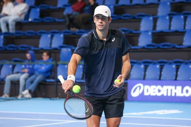 TENNIS - Internazionali di Tennis - ATP, Tennis Herren Challenger Bergamo Alexander DONSKI (BUL) during ATP Challenger Bergamo, International Tennis match in Bergamo, Italy, November 17 2025 Bergamo Italy  Copyright: xIPAxSport ABACAx