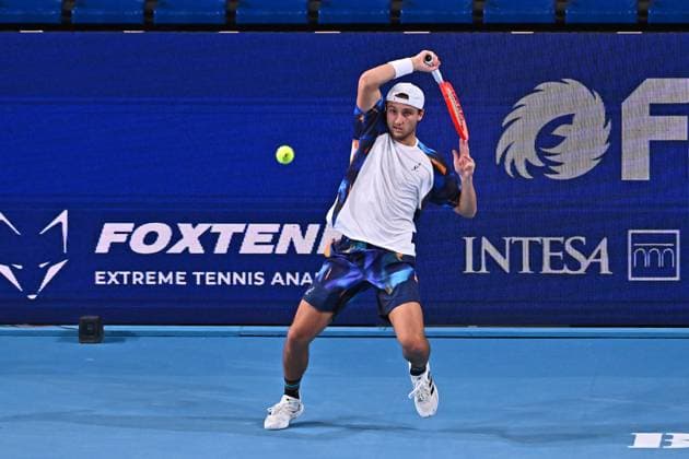 ATP, Tennis Herren Challanger Internazionali Di Bergamo 2025 Federico Arnaboldi of Italy participates in the ATP Challenger Trofeo Faip-Perrel 2025 at Choruslife Arena in Bergamo, Italy, on November 17, 2025. Berg Italy  Copyright: xMichelexMaravigliax originalFilename:maraviglia-tennisat251117_npvMq.jpg