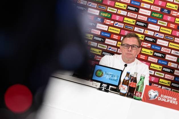 SOCCER - FIFA WC quali, AUT vs BIH VIENNA,AUSTRIA,17.NOV.25 - FIFA World Cup, WM, Weltmeisterschaft, Fussball 2026, European Qualifiers, group stage, OEFB international match, Länderspiel, Nationalmannschaft Austria vs Bosnia and Herzegovina, preview, press conference, PK, Pressekonferenz AUT. Image shows head coach Ralf Rangnick (AUT).  GEPAxpictures xArminxRauthner