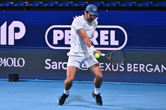 Tennis: ATP, Tennis Herren Challenger Internazionali Di Bergamo 2025 Buvaysar Gadamauri of Belgium participates in the ATP Challenger Trofeo Faip-Perrel 2025 at Choruslife Arena in Bergamo, Italy, on November 17, 2025. Bergamo Italy  Copyright: xMichelexMaravigliax originalFilename:maraviglia-tennisat251117_np1Hr.jpg
