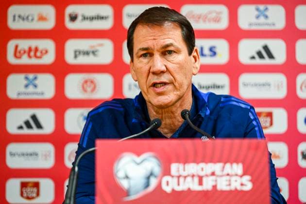 Belgium v Liechtenstein - FIFA World Cup, WM, Weltmeisterschaft, Fussball 2026 UEFA Qualifiers - Media Activities 17 11 2025 LIEGE, BELGIUM - NOVEMBER 17 : Garcia Rudi head coach of Belgium talking to the press during a press conference, PK, Pressekonferenz ahead of the FIFA World Cup 2026 UEFA European Qualifiers group J qualifying round matchday 10 between Belgium and Liechtenstein on November 17, 2025 in Liege, Belgium, 17 11 2025 Liege Belgium  Copyright: xVincentxKalutx