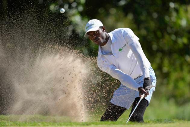 Cape Town Disabled Golf Open 2025 in Cape Town, South Africa Issa Nlareb A Amang from Cameroon in action during the Cape Town Disabled Golf Open 2025 in Cape Town, South Africa, on November 17, 2025. The Cape Town Disabled Golf Open celebrates inclusion, ability, and the remarkable talent of golfers with disabilities a true showcase of determination and community spirit. It is one of the top disabled golf tournaments in the world with an international field of competitors. People suffering from any number of physical disabilities including arm and leg amputees, hemiplegics, paraplegics, stroke victims, Les Autres, blind and deaf people that are able to grip the club with at least one hand and hit the ball can compete. Cape Town South Africa Copyright: xMatrixxImagesx xNicxBothmax