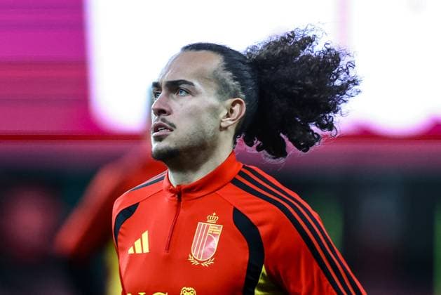 Belgium s Arthur Theate pictured during a training session of the Red Devils, the Belgian national soccer team, in Liege on Monday 17 November 2025. The team is preparing for its last World Cup 2026 qualification match against Liechtenstein tomorrow. BRUNOxFAHY  x142230779x