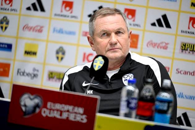 STOCKHOLM, SWEDEN 20251117 Slovenia national team, Nationalteam captain MatjaÅ¾ Kek meets with journalists at Strawberry Arena ahead of Tuesday s World Cup qualifying match against Sweden. STOCKHOLM SWEDEN x10050x