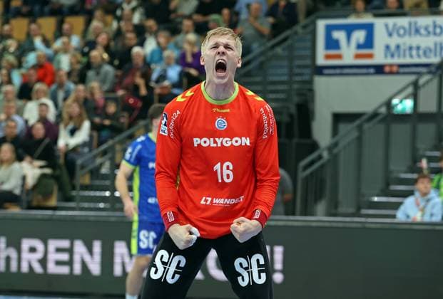 17.11.2025, xovx, Handball Daikin Handball Bundesliga, HSG Wetzlar - VfL Gummersbach Jubel bei Bertram Obling (VfL Gummersbach) Wetzlar Buderus-Arena Hessen Deutschland (DE)