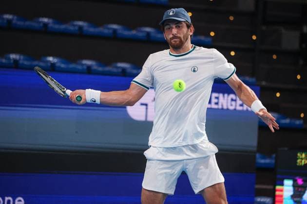 TENNIS - Internazionali di Tennis - ATP, Tennis Herren Challenger Bergamo Buvaysar GADAMAURI (BEL) during ATP Challenger Bergamo, International Tennis match in Bergamo, Italy, November 17 2025 Bergamo Italy  Copyright: xIPAxSport ABACAx